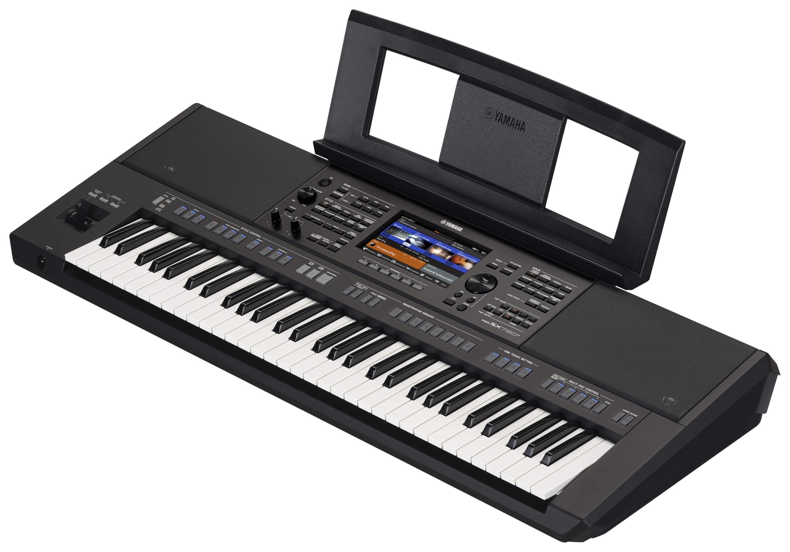 Yamaha 61-Key Arranger Keyboard, Multiple Styles and Voices, Assignable Live Control Knobs PSRSX720+